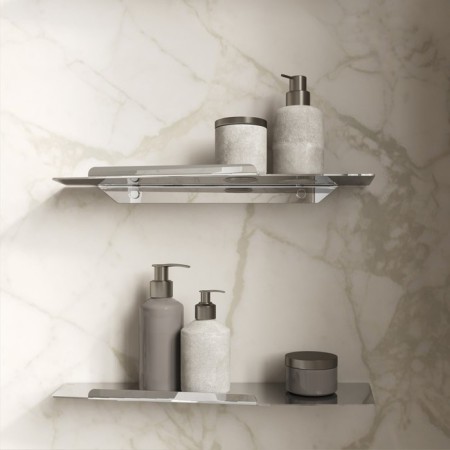 Shelf IDDIS SLIDE SLISC00I44, 400x112x37 mm, chrome, stainless steel-8