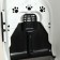 Domik toilet for cats closed with a door 50*38*37 cm, black and white