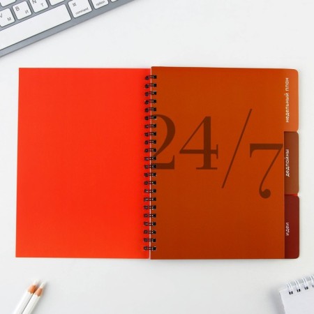 Planing with “red” dividers, soft cover, A5 format, 50 sheets-2
