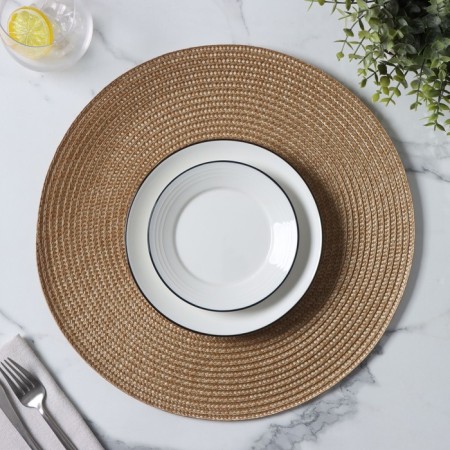 Serving napkin on the table “Loft”, d = 38 cm, sand color-3