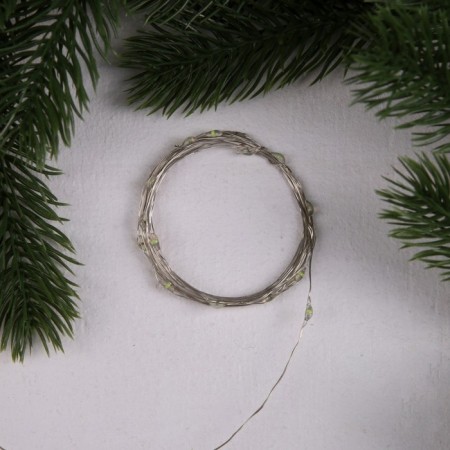 Garland “thread” 2 m dew, ip20, silver thread, 20 LED, white glow, 3 modes, AG13x3-1
