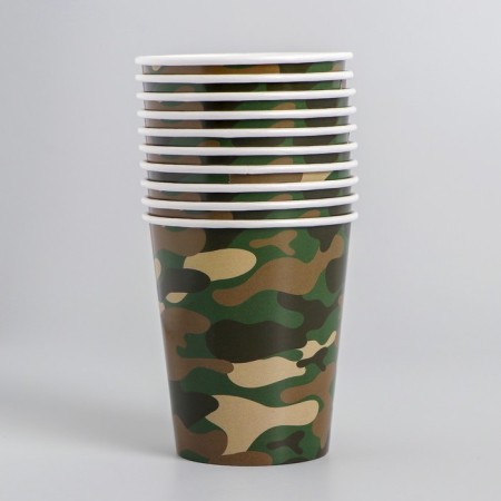A single -time paper glass "Haki", 250 ml-2