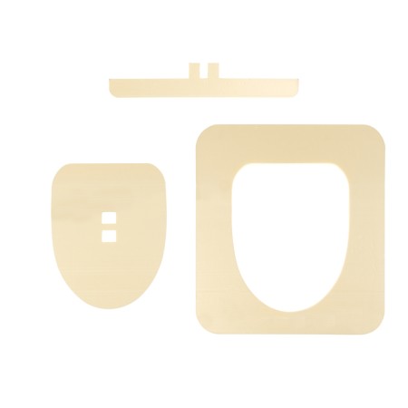 Silent toilet seat, 38 × 44 cm, with a lid, economy, polystyrene foam-14