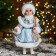 Snow Maiden "In a fur coat with stones and a drum" 30 cm, blue