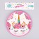 Paper plate "Unicorn", set, 6 pcs