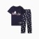 Homemade female set (T-shirt/pants), dark blue color, size 48