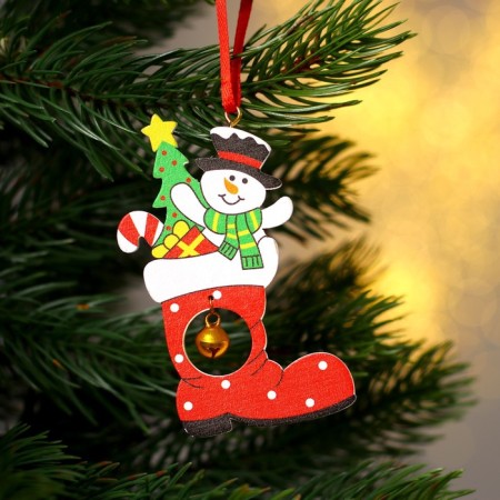New Year's suspension on a Christmas tree with the bell "Happiness" 8.5x4.5x0.2 cm