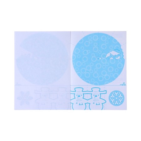 Set for design "Cut the snowflakes from paper - 1" 8 snowflakes, 2 garlands, 6 x 8 cm-6
