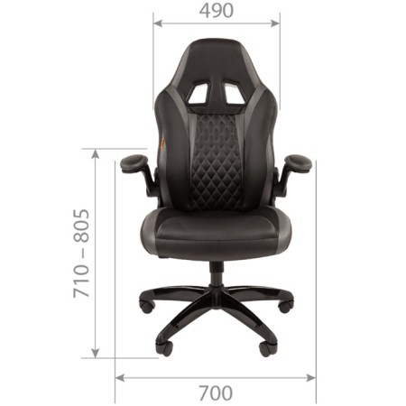 Playing chair Chairman Game 15 Eco -reproes Black/ Gray-3
