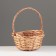 Wicker basket, 22x18xh10/11xhh25 bd14, honey, willow