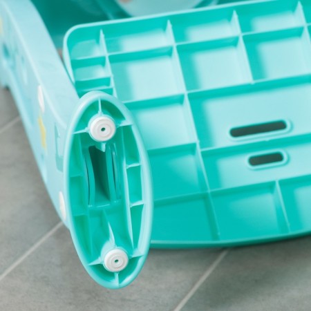 Children's lining - a seat on the toilet, soft, with a step, the color is turquoise-6