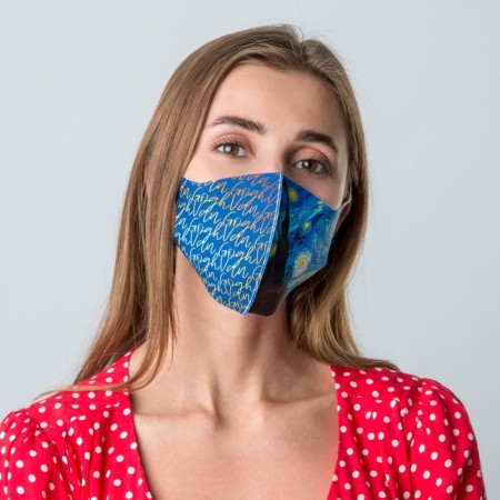 Mask from neoprene reusable, "Star Night"