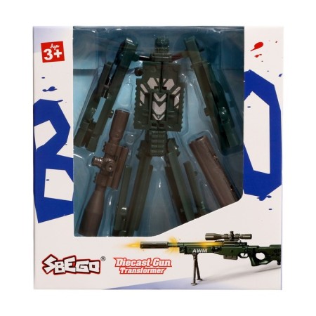 Sniper Rifle robot transforms, with metal elements-10