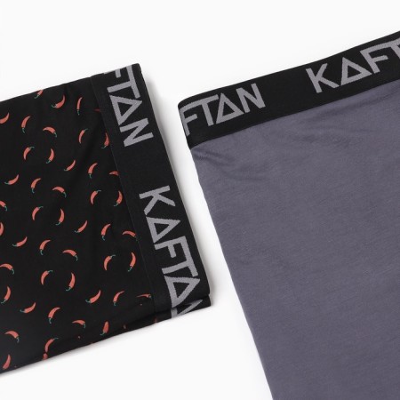 Набор трусов KAFTAN "Hot Stop" 2 пары, цв. черный/серый, р-р 56-6