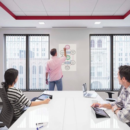 Board-panel marker self-adhesive 45 x 100 cm, brauberg, white, in roll-3