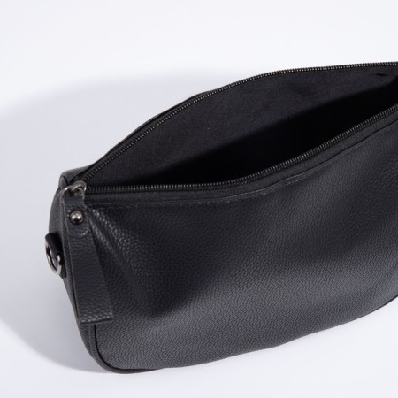 Bag Cross-Bodi with a zipper, black color-5