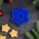 Books Form "Snowflake", cutting, stamp, 9 × 9 cm, blue color