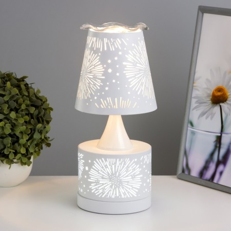 Aroma lace with backlight "Salute" E27 40W+RGB white 13x13x30 cm-1