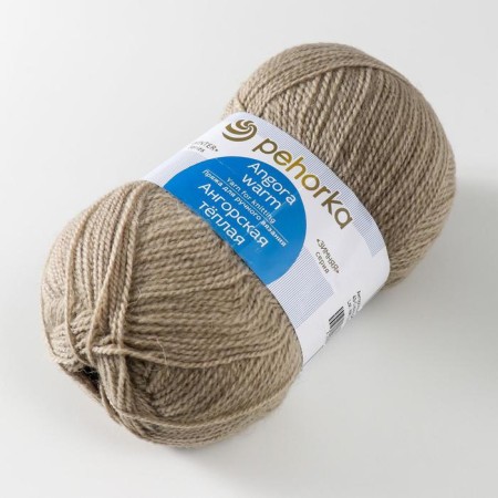 Angora warm yarn 40% wool, 60% acrylic 480m/100g (43 harsh flax)-1