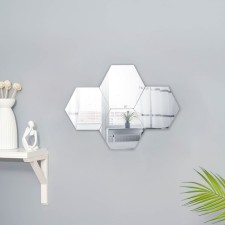 A set of mirrors, wall -mounted, 4 pcs, hexagon.