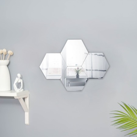 A set of mirrors, wall -mounted, 4 pcs, hexagon.