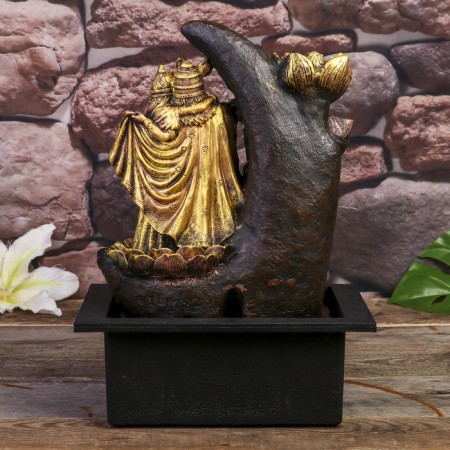 The desktop fountain from the network, the backlight "Krishna and Radha for the month" 35x20x25 cm-6