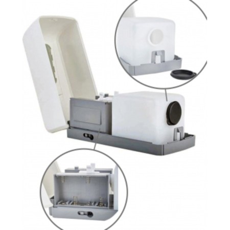 Dispenser machine for liquid soap 8678, 1 l, plastic, white-2