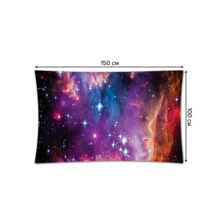 Decorative panel with photo printing "Star Cosmos", horizontal, size 100x150 cm-1