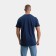 T-shirt male, dark blue color, mixing print, size S