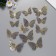 Stick paper, plastic "Flower butterflies Blue" sparkles set 12 pcs 12 cm, 10 cm 8 cm