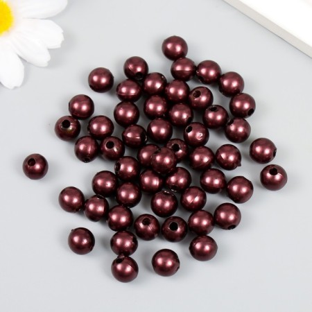 A set of plastic beads "Astra", 10 mm, 25 g, brown-1