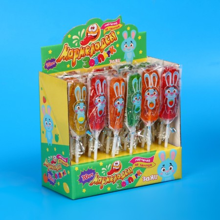 Marmalade curly on the stick "Marmelads Zoo: Hare" Assorted, 14 g