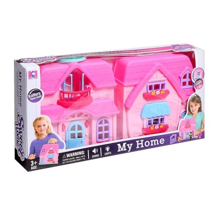 Plastic house for dolls "Family" with figures and accessories, light, sound-8