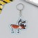 PVC keychain "Deer in garland" soft 5x5 cm
