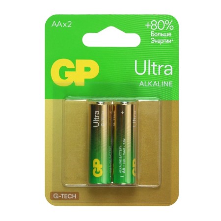 Battery Alkalin GP Ultra, AA, LR6-2BL, 1.5V, blister, 2 pcs.