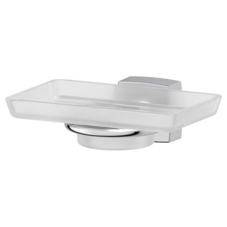 Soap holder, matte crystal, chrome, fbs