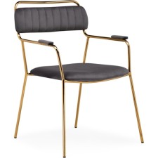 ASPEN Metal/velor Metal Carcass, gold/gray 60x65x86 cm