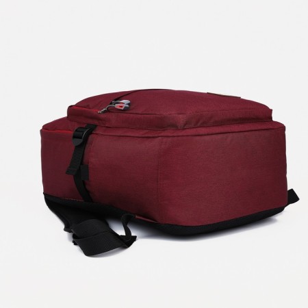 School backpack from lightning textiles, Fulldorn, 2 pockets, burgundy color-4