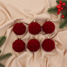 Set of balls plastic D-6 cm, 6 pcs 