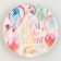 Disposable paper plate "Happy Birthday", balls, 18 cm