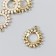 Decor for creativity metal, rhinestones "Circle-Solens" gold 2.2x2.5 cm