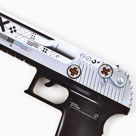 Wooden weapons, children's souvenir "white stream", pistol, 22.5 x 14 cm-2