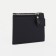 Men's purse on the button, a department for bills, for maps, for coins, black color