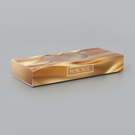 Folding box for 10 sweets "with love", 9.8 x 22 x 3.5 cm. Confectionery packaging-3