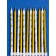 Set of candles for the cake "Blinking balls", 12 pcs, gold and white