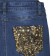 Semicunner jeans for girls, height 152 cm, blue color