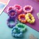 Hair elastic band "Mahrushka" (set 30 pcs) wave brightness, 5 cm, mix
