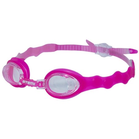 ATEMI S402 swimming glasses, children's, silicone, fuchsia color