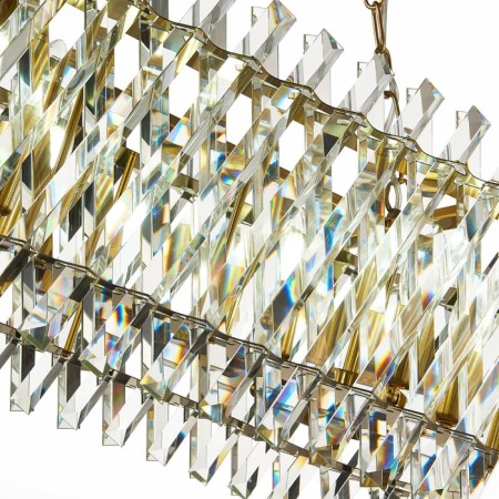 Suspension lamp ST LUCE. SL1170.303.10. Fabio. 10x40 watts, E14, 80x35x29 cm, brass color-11
