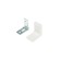Furniture corner Metalist, with a decorative lining, 26x26 mm, white, 250 pcs